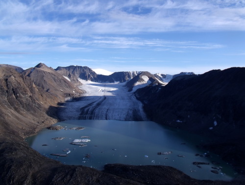 Baffin Island melting unprecedented This photo shows one of the many glaciers on Baffin Island, in t