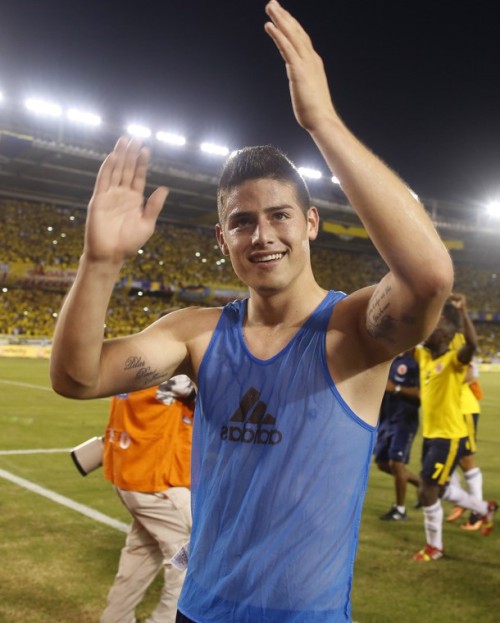 footballerstattoos: James Rodriguez’ arm tattooDoes anyone know what it shows?
