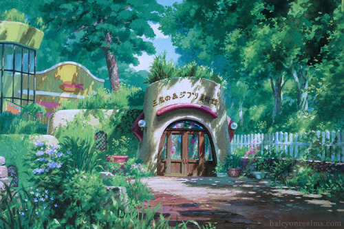 ca-tsuka:  Ghibli Museum illustrated postcards by Noboru Yoshida (art director on Ponyo, Howl’s Moving Castle, Arietty …).