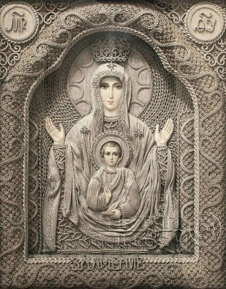 by-grace-of-god:“Ukrainian artist Vladimir Denshchikov creates mind-blowing religious icons ma