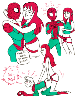 Superheroes femdom comics - sissy Spiderman