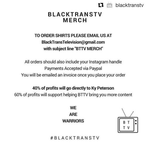 #Repost @blacktranstv (@get_repost)・・・MERCH ALERT- #BTTVmerch : ON SALE NOW !!! Limited Quantity so 
