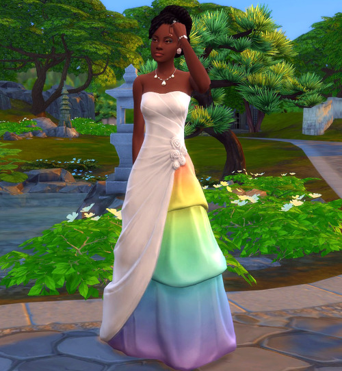 frenchiesimgirl:A simple Pride wedding dress recolor. Just a very simple recolor of the updated dre