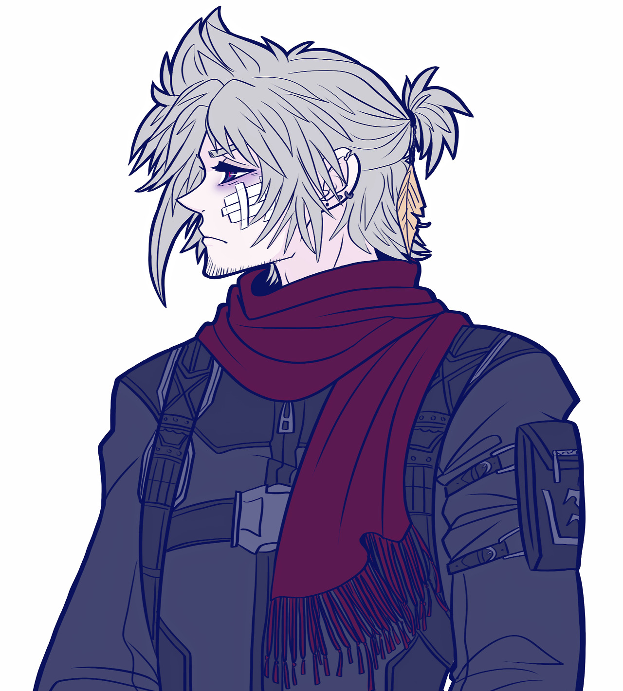 destiny-islanders:  A more serious Prompto doodle as an apology for his noodly counterpart