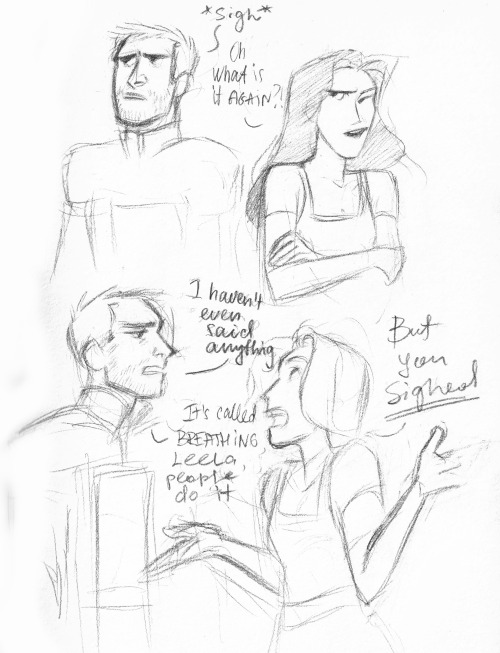 alyona11: 18-23/365 A bunch of Leela/Narvin sketches I made this week. 