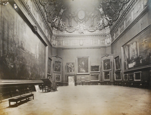grupaok:Salon Carré, Louvre, after the theft of the Mona Lisa, 1911 — from the Archives de Paris