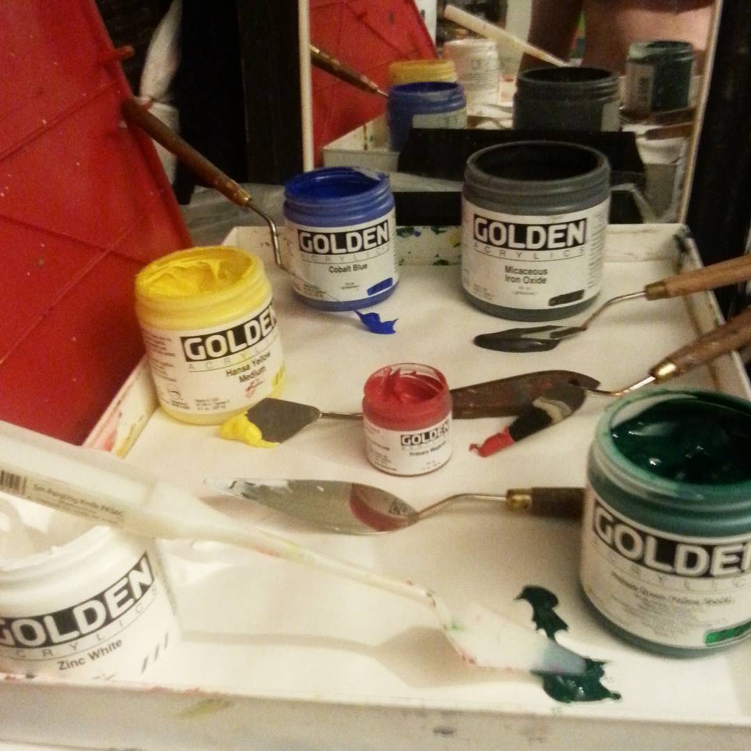 Setting up my palette. Excited about working on a new painting.  Woot woot! #art