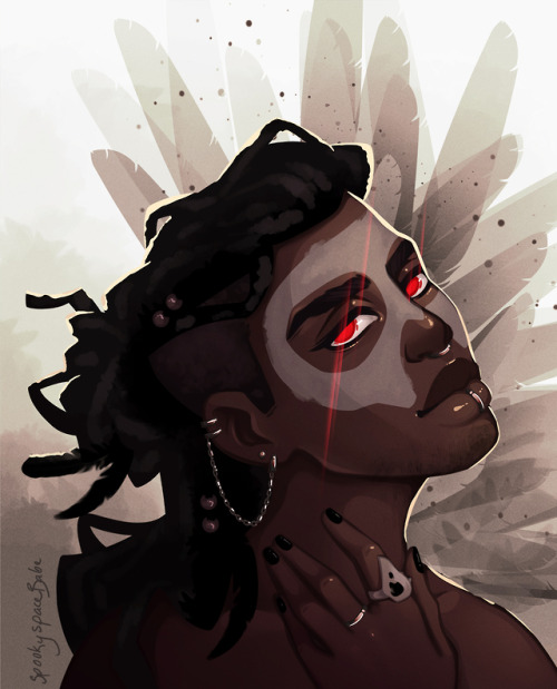 spooky-space-babe: Get you a distinguished goth bf [image description: a drawing of Kravitz from the