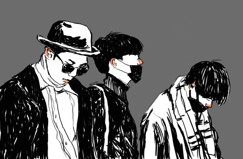 stillfruit:160119 namjoon + hoseok + taehyung ref | twt