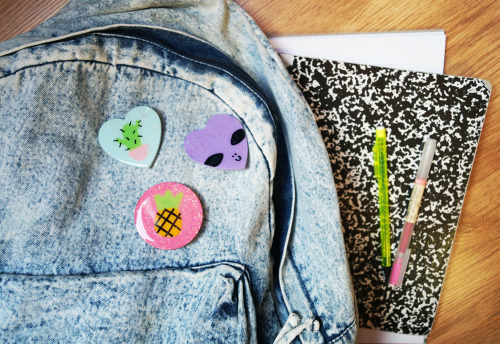 back 2 school!scroll stickers only 50p! brooches only £2.50!