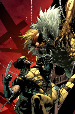rockofeternity:  Wolverine vs. Sabertooth by Leinil Francis Yu 