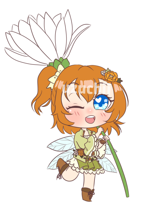 uzuchii: some honoka chibis ive drawn recently! these are all available as stickers (and more!) on m