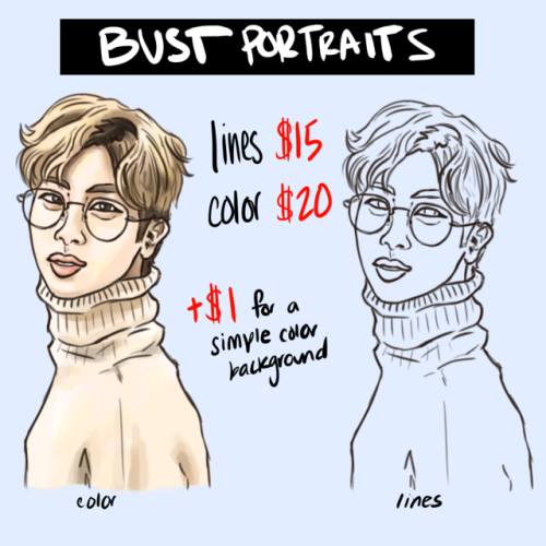 MY COMMISSIONS ARE OPEN AGAIN Y’ALL!!!!! lil different this time because my style’s changed&hellip;i