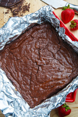 sweetoothgirl:   Chocolate Covered Strawberry Brownies  