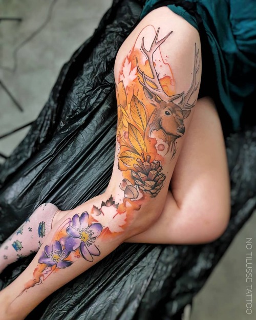 Leaf Sleeve tattoo