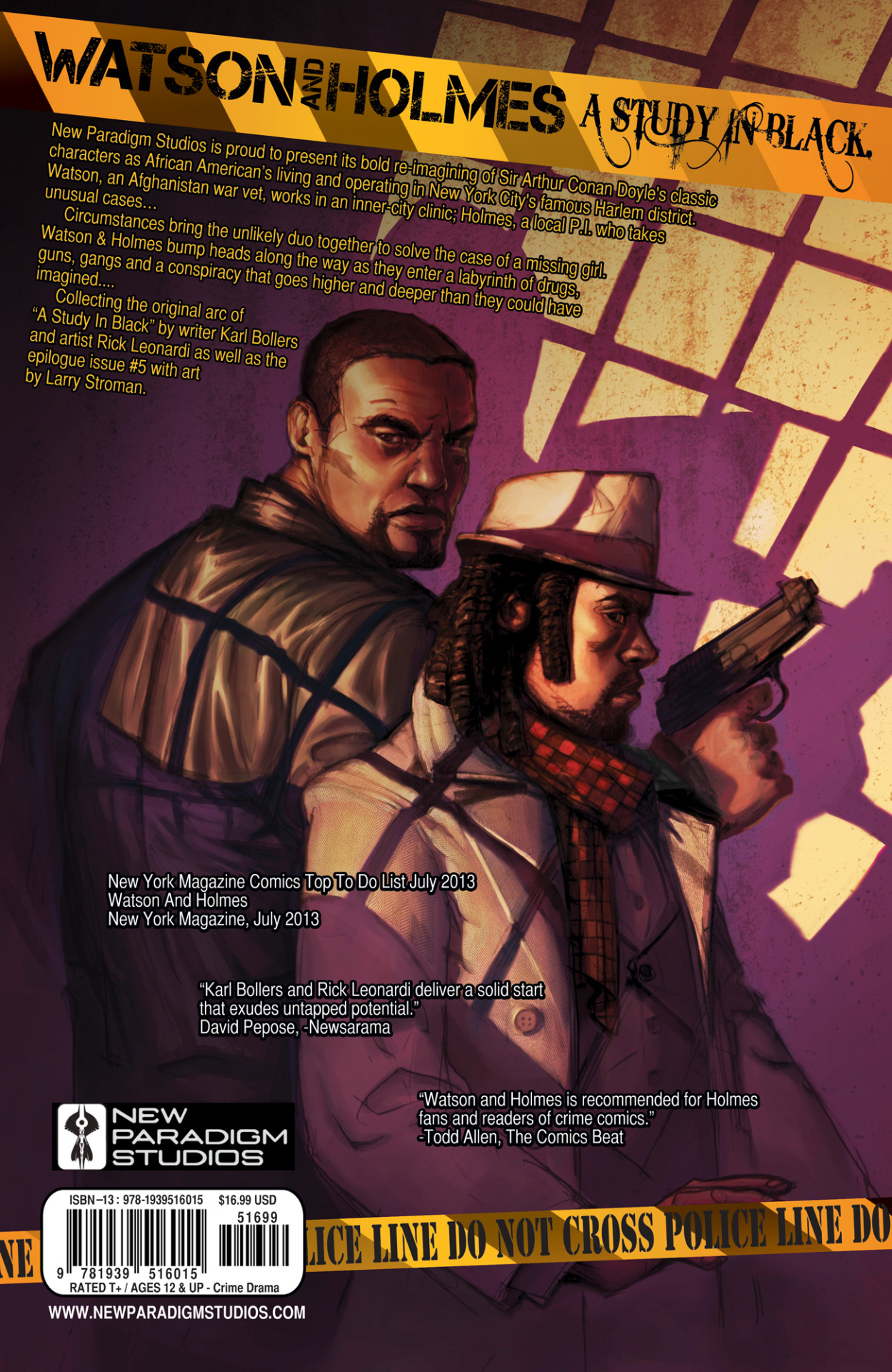 bperlownps:  Trade Paperback Cover for Watson and Holmes - A Study In Black, in comic