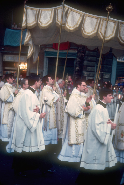 Pope John Paul II, Corpus Cristi Procession - Film scan form 1983As is traditional Pop John Paul II 
