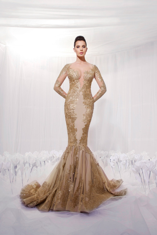 Wedding dress for Queen Miraj Scintel - Tarek Sinno SS 2014