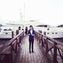 dailyonedirection:  @carlfalkmusicL: Thx for the boat ride yesterday @harrystyles 