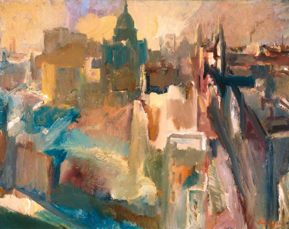 David Bomberg (Birmingham 1890 - London 1957), Evening in the City of London, 1944