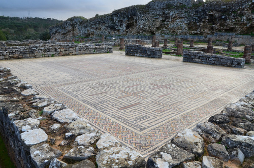 myhistoryblog: Mosaic floor, Conimbriga, Lusitania, Portugal by carolemadge1 on Flickr.