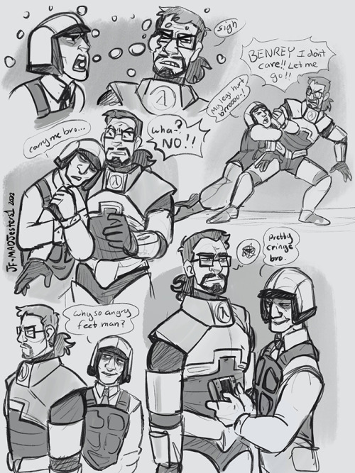 More mindless doodles of the boys. :D