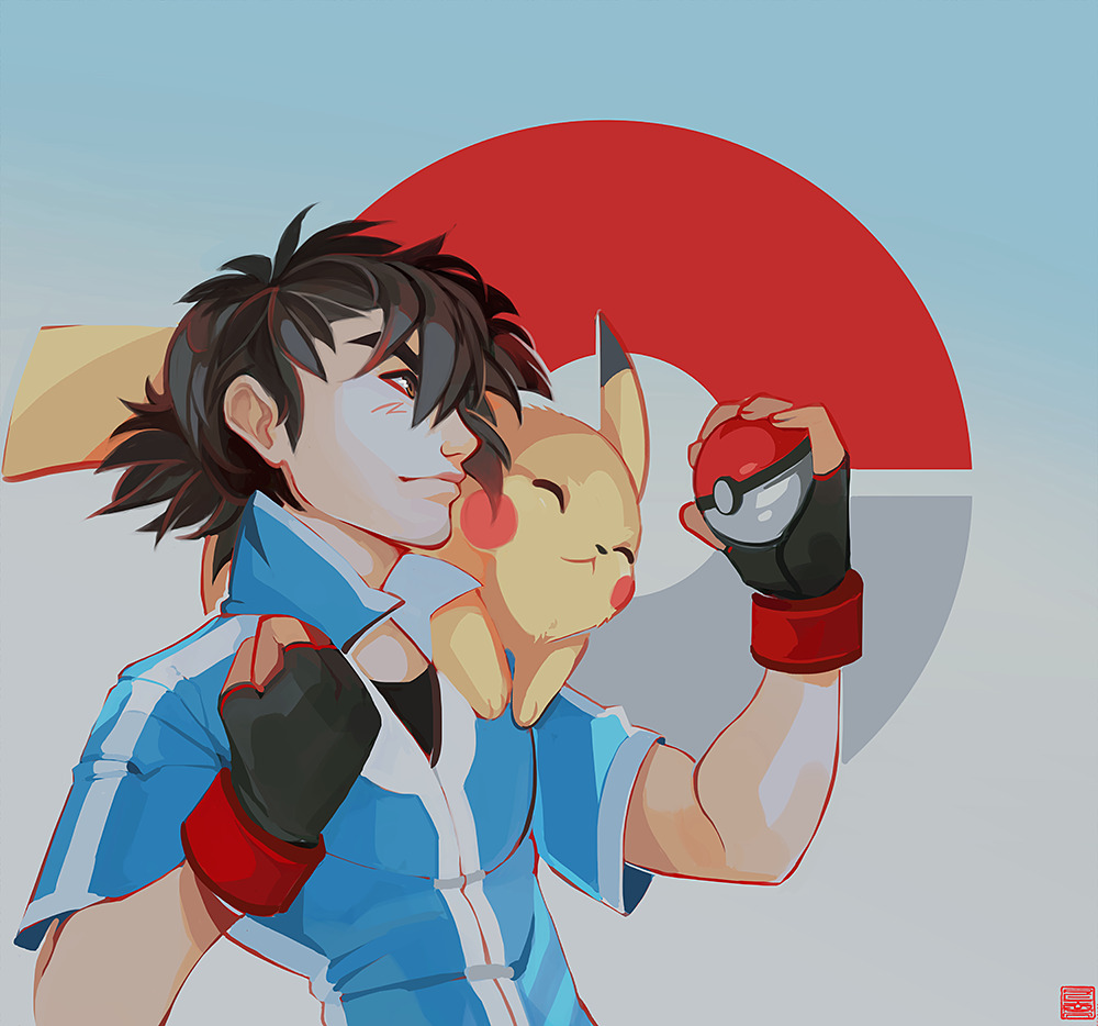 nnamier:  Ash and Pikachu! My brain sort of processes Ash as ~16 given how long