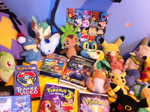 canonescapist: The kids I work with wanted me to take a picture of my and my bfs extensive pokemon c