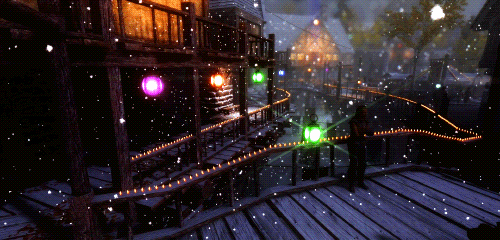 lyriumnug:  Christmas in Riften.  