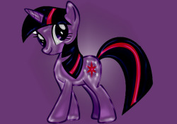 10art1:  dragonbait-ep:  Twilight Sparkle My Little Pony Friendshi by noirtuc   Photoshop plastic wrap tool. Not even once.  Actually I kinda like it. x3 Looks neat!