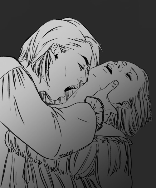 XXX moutchidraws:Trevelyan x Laliana vampire!AU photo