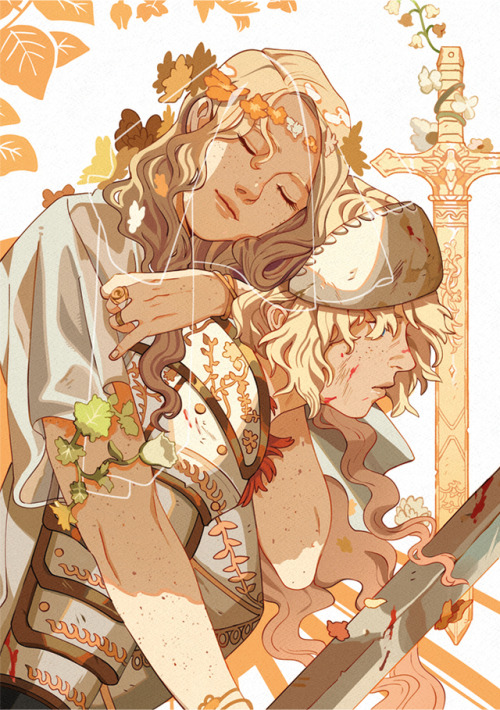 I did the front and back cover for the Dames zine! It’s been a while since I got to draw knights so 