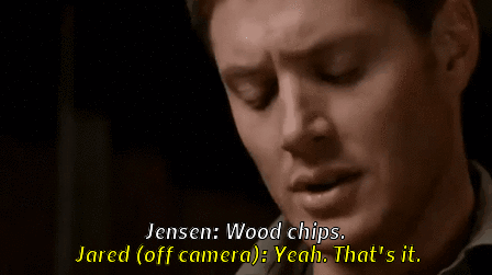 nothingidputbeforeyou:  Favorite gag reel moments season 4: Wood chips.