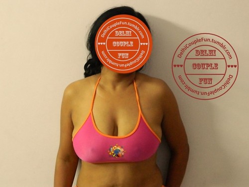 delhicouplefun: Tiny see-through bikini Hot bod.