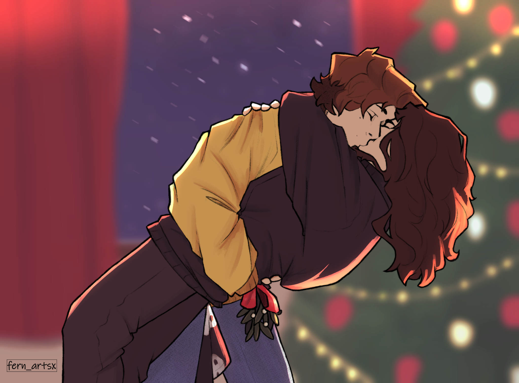 XXX fernandesart:Mistletoe kiss🎄 photo