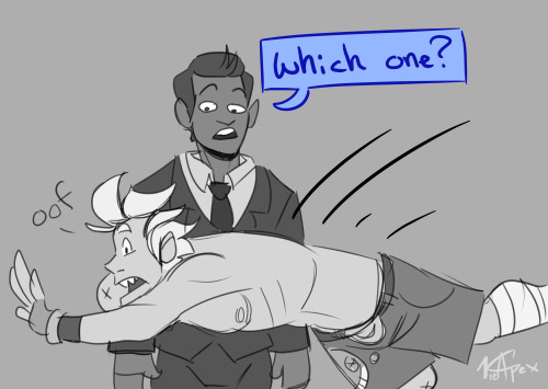 kreapex:  How Junkrat got his leg (if someone dubs this I will cry. Please do) 