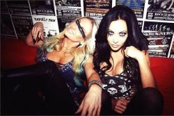 tattooed-metal:  Carla Harvey &amp; Heidi Shepherd.                                                                         †  Tattooed  Metal  †  