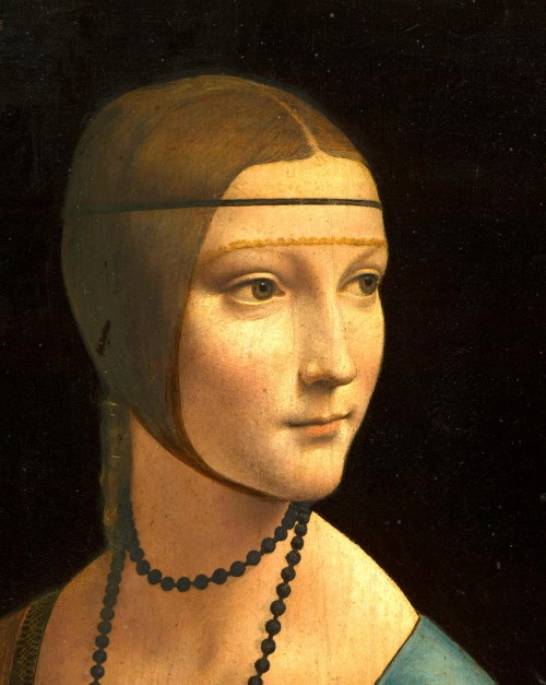 tierradentro:  “Lady with an Ermine (Portrait of Cecilia Gallerani)” (detail), c.1490, Leonardo da Vinci.