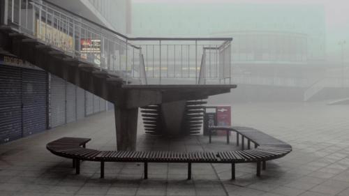 furtho: New Town Utopia’s photograph of steps in the shopping centre in Basildon, Essex (via N