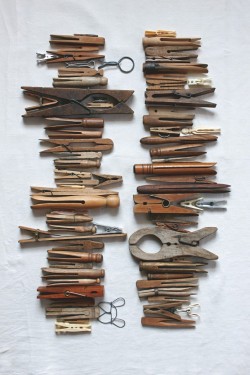 thetypologist:  Clothespins collected by