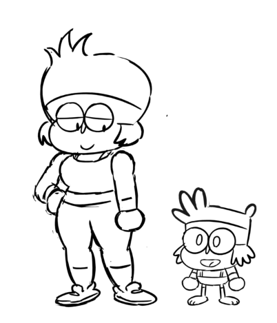 cartoonfuntime: Here are some of my early ideas for Young Mom Carol and Baby KO!!