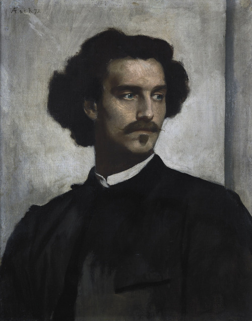 herzogtum-sachsen-weissenfels:Anselm Feuerbach (German, 1829-1880), Self-Portrait, 1873. Oil on canv