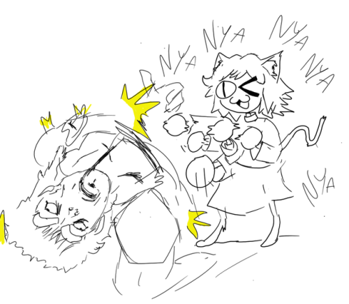 Some drawpile doodles from /fur/ chat. Nekoarc beating the shit out of kenshiro and a cat with dislo