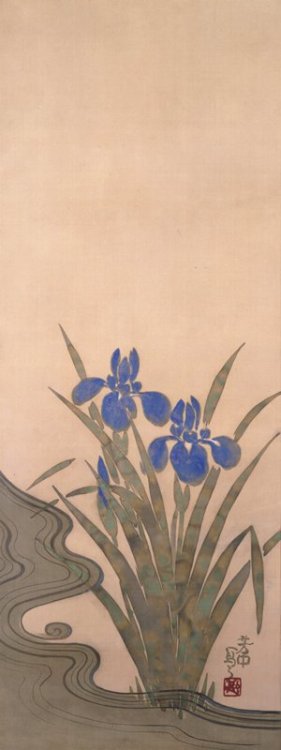 mia-japanese-korean:Blue Iris, Nakamura Hōchū, early 19th century, Minneapolis Institute of Art: Jap