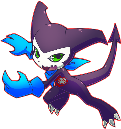 Keese, my Impmon, is a little special. The blue was suggested to make him more ‘unique’ by other RPe