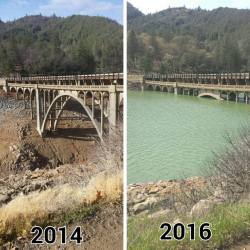 casper4204:  sixpenceee:  California’s lake recovery from drought. (Source)  So glad to see this. Last time I was home the drought was still serious…shit man I wanna be on a lake in Ca rn. 