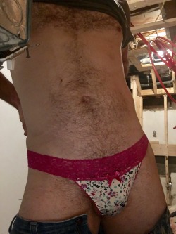 realmeminpanties:  Yesterday’s photo shoot at work. Love these Fred Meyer panties.