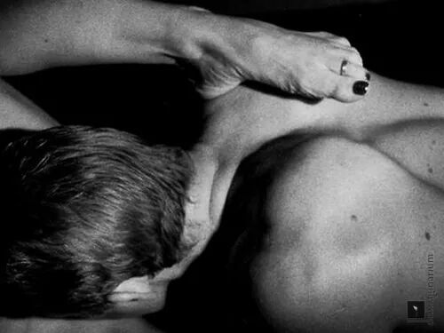 foryourusemistress:  i love feeling Her feet on me…  Heels digging in…  marks that last for a week…