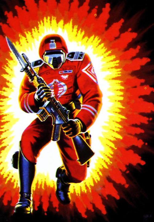 80s-90s-stuff:  80s G.I. Joe toy card artwork - Crimson Guard