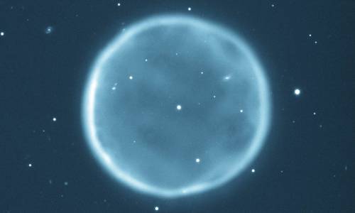 Abell 39, about 7000 light years away, is a ghostly remnant of a Sun-like star and one of the larges